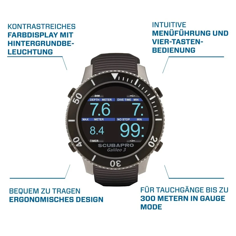 Scubapro GALILEO 3 G3 Tauchcomputer Collection 2024 6 Scubapro GALILEO 3 G3 Tauchcomputer Collection 2024 – Bild 4