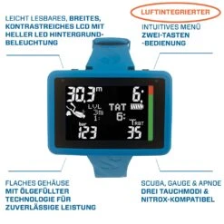 Scubapro LUNA 2.0 AI Mit Smart+ Pro Sender Und Brustgurt Collection 2023/24 -ActionSport Würzburg Shop 05 200 101 Luna AI blau 5