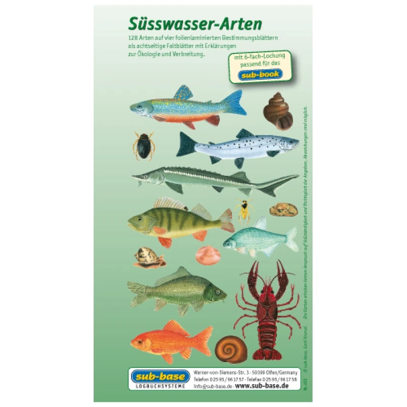 Sub-base Fischkarten Logbuch Einlagen Süsswasser Fische Mit SSI Lochung 3 Sub-base Fischkarten Logbuch Einlagen Süsswasser Fische Mit SSI Lochung