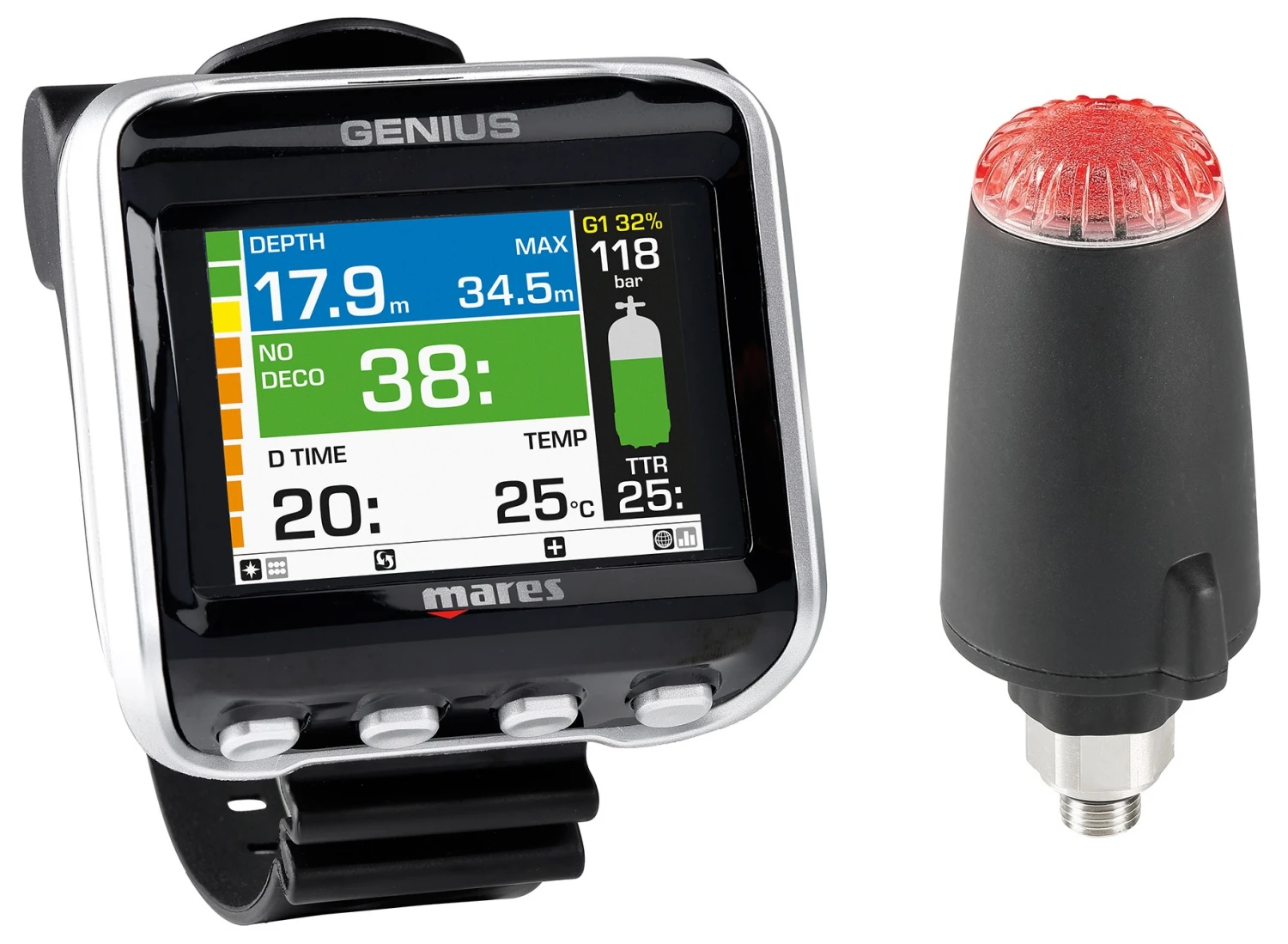 Mares GENIUS Tauchcomputer Mit Sender 3 Mares GENIUS Tauchcomputer Mit Sender