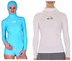 IQ UV Shirt Slim Fit Hooded Longsleeve Damen Langarm Kapuzenshirt UV Shirt