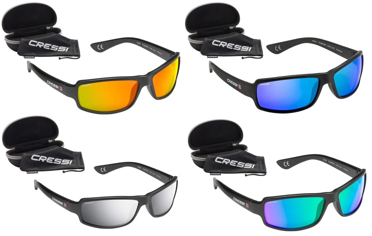 CRESSI NINJA FLOATING Verspiegelte Sonnenbrille Schwimmfähige Sportbrille 3 CRESSI NINJA FLOATING Verspiegelte Sonnenbrille Schwimmfähige Sportbrille